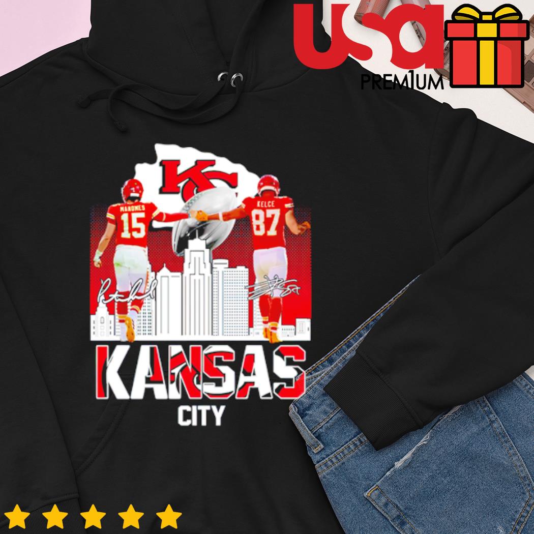 Kansas City Chiefs Mahomes and Kansas City Royals Perez signatures