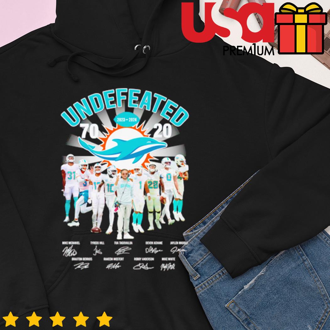 Miami Dolphins Undefeated 2023 2024 70 Points T-Shirt - ShirtsOwl Office