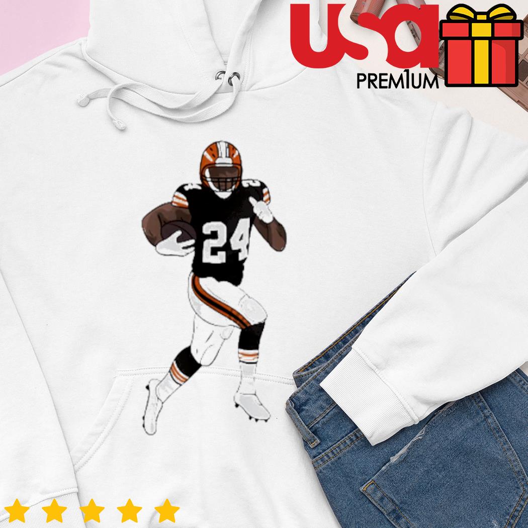 Nick Chubb 24 Cleveland Browns football retro poster shirt, hoodie